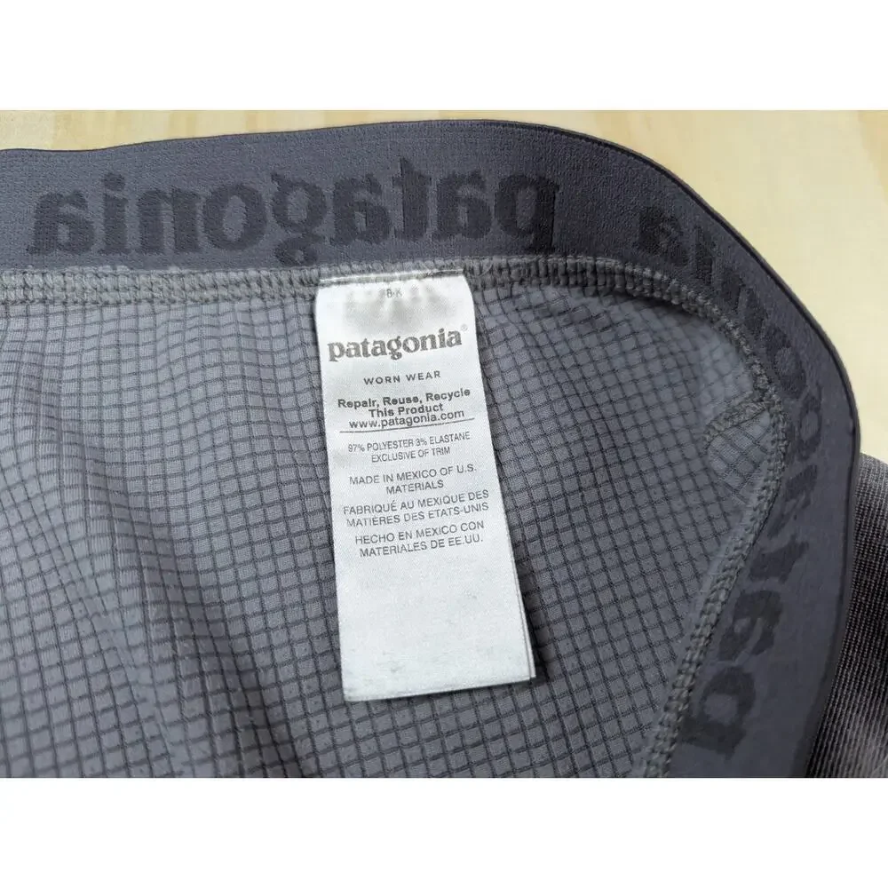 Patagonia Men's Large Midweight Capilene Baselayer Pants Polartec Grid Grey